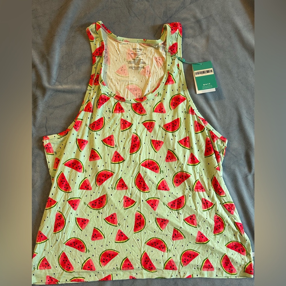 NWT Posh Peanut Mellony Mama Lounge Set Tank & Shorts XL 12-14 Bamboo